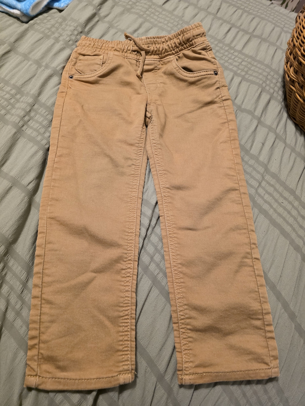 Cat & Jack Tan Straight-Leg Girls' Jeans with Elastic Waist